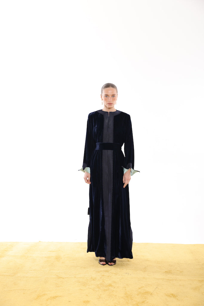 velvet Navy Kaftan